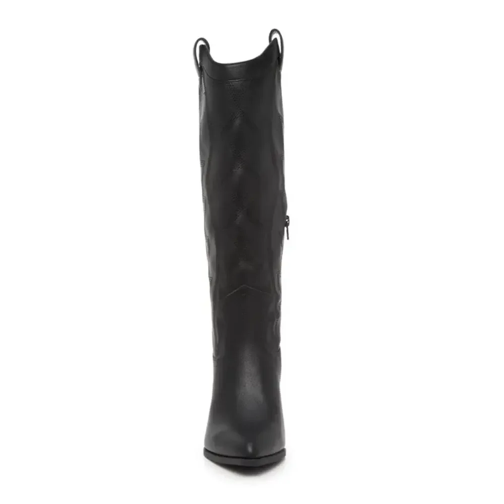 NWT Mix No. 6 Leeah Wide Calf Cowboy Boot black sz 6.5M
